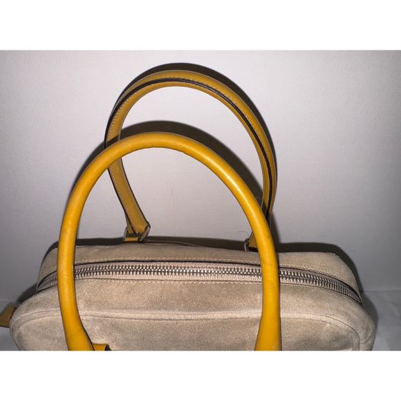 Hipster Prada Suede and Patent Leather Satchel with Loewe Dustbag - Picture 8 of 13